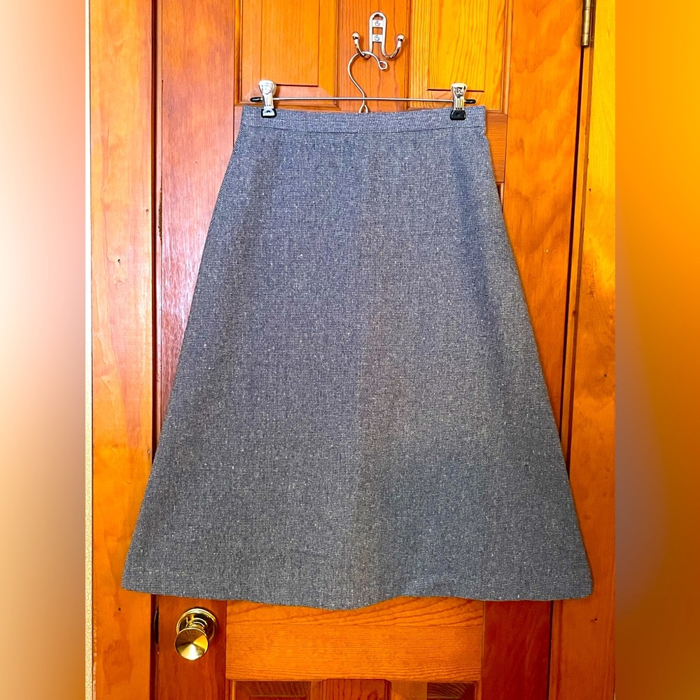Blue tweed skirt